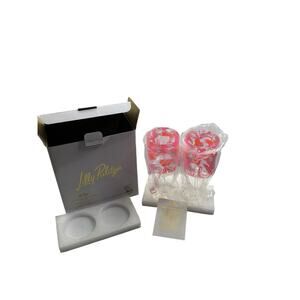 Lilly Pulitzer GWP Wine Tumble Set Resort White Lovely Long Stems